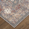 9' X 13' Gray Pink And Red Floral Power Loom Area Rug