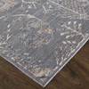 9' X 13' Gray Ivory And Tan Floral Power Loom Area Rug