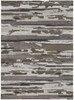5' X 8' Brown And Ivory Abstract Power Loom Distressed Stain Resistant Area Rug