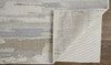 5' X 8' Ivory Tan And Brown Abstract Power Loom Distressed Stain Resistant Area Rug