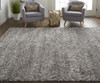10' X 14' Gray Taupe And Ivory Abstract Power Loom Stain Resistant Area Rug