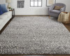 12' X 15' Gray Taupe And Ivory Abstract Power Loom Stain Resistant Area Rug