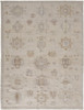 4' X 6' Tan And Brown Floral Hand Knotted Stain Resistant Area Rug