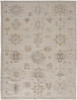 8' X 10' Tan And Brown Floral Hand Knotted Stain Resistant Area Rug