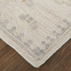 8' X 10' Tan And Brown Floral Hand Knotted Stain Resistant Area Rug