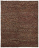 10' X 13' Brown Orange And Red Wool Hand Woven Distressed Stain Resistant Area Rug