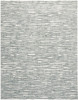 10' X 13' Gray Green And Ivory Striped Distressed Stain Resistant Area Rug