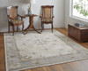 9' X 12' Tan Brown And Gray Power Loom Distressed Area Rug