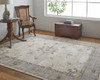 9' X 12' Tan Brown And Gray Power Loom Distressed Area Rug