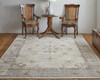 10' X 14' Tan Brown And Gray Power Loom Distressed Area Rug