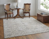 10' X 14' Ivory Tan And Gray Power Loom Area Rug