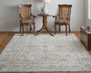 12' X 15' Ivory Tan And Gray Power Loom Area Rug