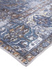 8' X 10' Blue Ivory And Brown Floral Area Rug