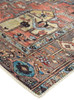 8' X 10' Taupe Red And Brown Floral Area Rug