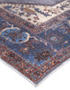 8' X 10' Blue Brown And Ivory Floral Area Rug