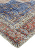 9' X 12' Red Tan And Blue Abstract Area Rug