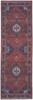 8' Red Blue And Tan Floral Power Loom Runner Rug