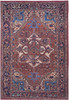 5' X 8' Red Tan And Blue Floral Power Loom Area Rug