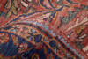 9' X 12' Red Tan And Blue Floral Power Loom Area Rug