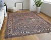 10' X 14' Brown Red And Ivory Floral Power Loom Area Rug