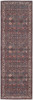 8' Brown Red And Ivory Floral Power Loom Runner Rug