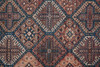 8' Brown Red And Ivory Floral Power Loom Runner Rug