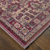 4' X 6' Red Tan And Pink Floral Power Loom Area Rug