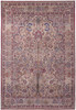 9' X 12' Red Tan And Pink Floral Power Loom Area Rug
