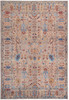 8' X 10' Tan Pink And Blue Floral Power Loom Area Rug