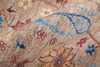 8' Tan Pink And Blue Floral Power Loom Runner Rug