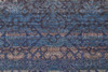 8' Blue Purple And Brown Floral Power Loom Runner Rug