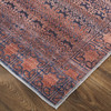 4' X 6' Red Brown And Blue Floral Power Loom Area Rug