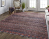 8' X 10' Red Brown And Blue Floral Power Loom Area Rug