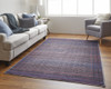 5' X 8' Blue Pink And Purple Floral Power Loom Area Rug