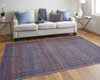 9' X 12' Blue Pink And Purple Floral Power Loom Area Rug