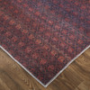 2' X 3' Red And Gray Striped Power Loom Area Rug