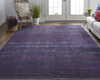 8' X 10' Blue And Purple Striped Power Loom Area Rug