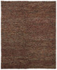 8' X 11' Brown Orange And Red Wool Hand Woven Distressed Stain Resistant Area Rug