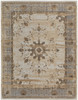 5' X 8' Tan Brown And Gray Power Loom Distressed Area Rug