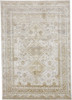 2' X 3' Gold And Ivory Floral Stain Resistant Area Rug