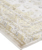 2' X 3' Gold And Ivory Floral Stain Resistant Area Rug