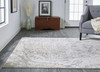 2' X 3' Ivory Tan And Gray Abstract Area Rug