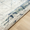 5' X 7' Blue Abstract Stain Resistant Area Rug