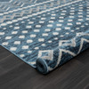 5' X 7' Blue Geometric Washable Area Rug