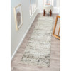 2' X 8' Beige Abstract Distressed Runner Rug