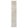 2' X 10' Beige Abstract Distressed Runner Rug