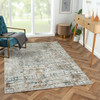 5' X 8' Gray Abstract Distressed Area Rug