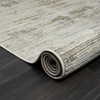 9' X 12' Gray Abstract Distressed Area Rug