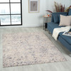 2' X 3' Gray Floral Area Rug