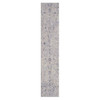 2' X 8' Gray Floral Runner Rug